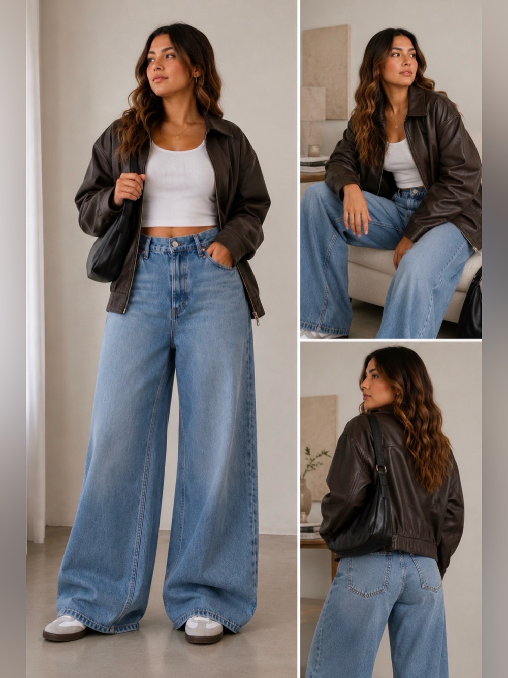 BDG Urban Outfitters NWT Anika Ultra Wide Leg Jeans Vintage Wash 34W